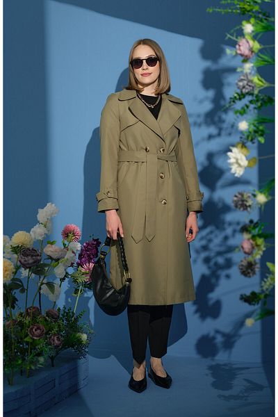 Fatma Atasoy Windbreaker Trench Coat Khaki