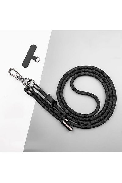 DOLANBIA black 150CM Length Phone Lanyard Adjustable Detachable Neck Cord Outdoor Universal Crossbody Strap C