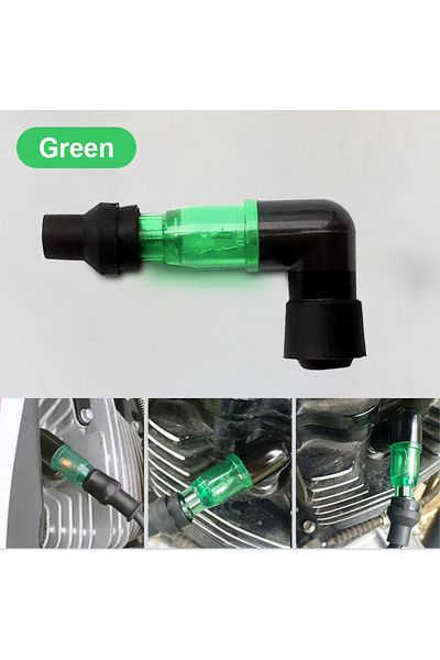 Choice Green Blalion Motorcycle Flash Spark Plug Cap Universall Motorcycle Ignition Spark Plug Cap 90degree