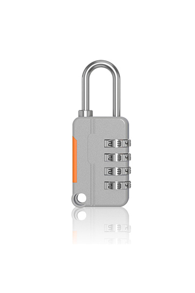 Choice رمادي - قطعة واحدة من قفل الوسادة المكون من 4 أرقام، قفل مقاوم للماء ف...