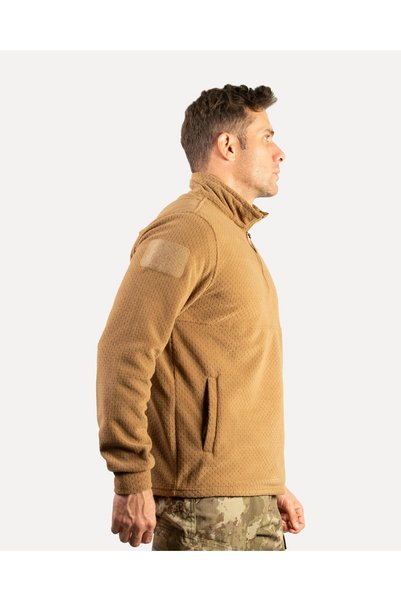 Wolftrap Tactical Yalaz Balıkçı Yaka Bej Taktik Polar Kazak