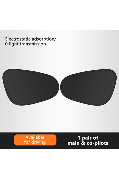 Choice Front 2pcs Seametal Electrostatic Sun Visor For Car Side Window 4-layer Sun Shade Curtains Anti-glar