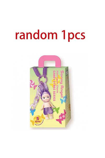 Choice Random 1pcs Cute Doll Keychain Pendant Fashionable Handmade Women's Birthday Gift Sunny Angel Doll C