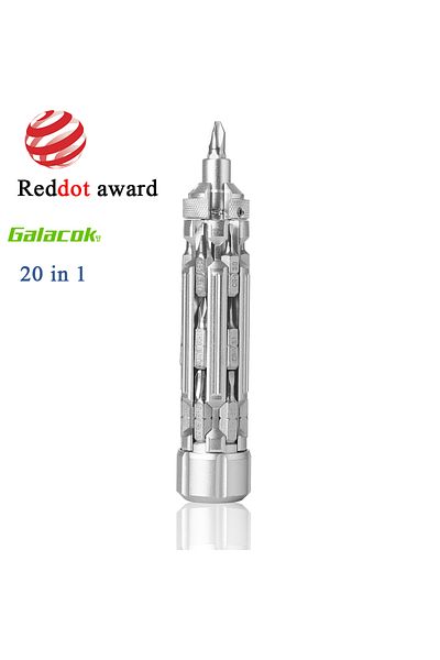 Choice Silver Galacok S1 Edc Multi-function Screwdriver Set With Magnetic Torx Phillips Hex Drill Bit Porta