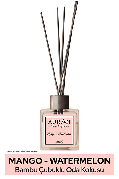 AURAN Mango Watermelon - Mango Karpuz Kare Bambu Çubuklu Oda Kokusu 100ml
