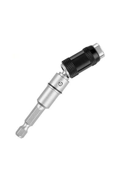Binoax Silver Pivoting Magnetic Screwdriver Bit Drill Tip 1/4" Hex Quick Release Holder Drive Guide