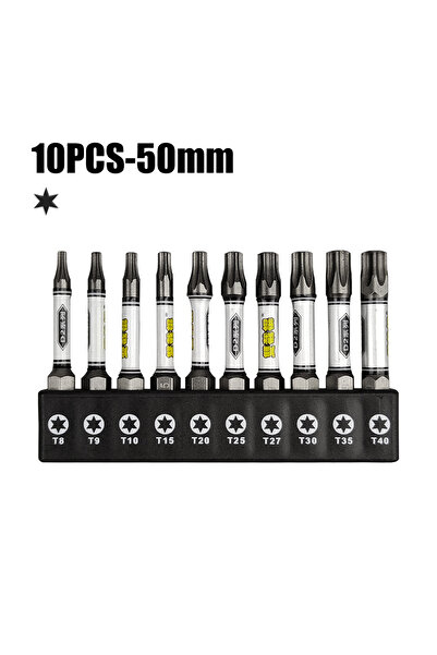 Choice1 10PCS T8-T40 1/4 Screwdriver Bit Set Impact Drill Batch Head Torx Hex...