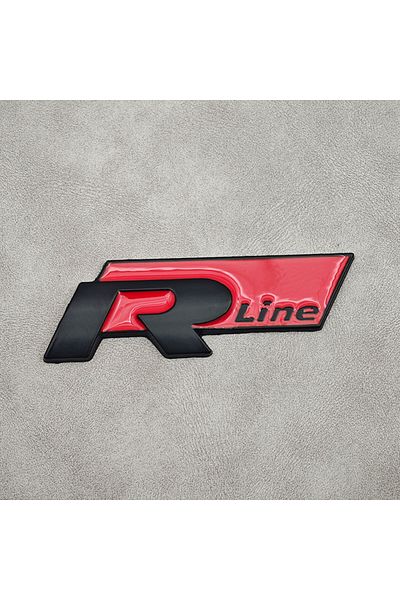 Choice Sticker Red Black 3d Metal Rline Logo R Line Emblem Car Front Grille Badge Rear Trunk Sticker For Vw