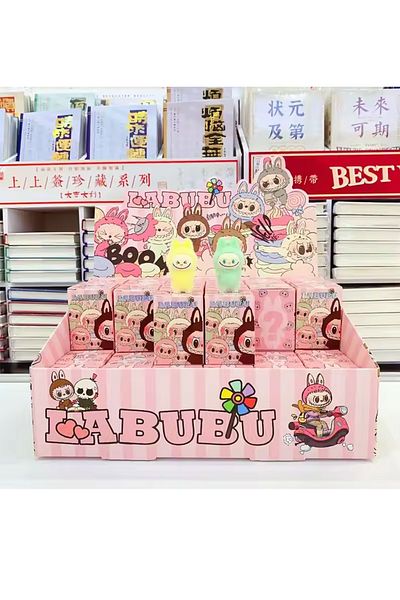 Choice 48pcs Whole Box Cartoon Labubu Resin Plush Blind Box Pendant Backpack Accessories Desktop Cute