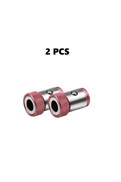 HZFWDMH 2pcs Red Universal 1 Pcs Magnetic Ring Alloy Magnetic Ring Screwdriver Bits Anti-corrosion Strong Ma