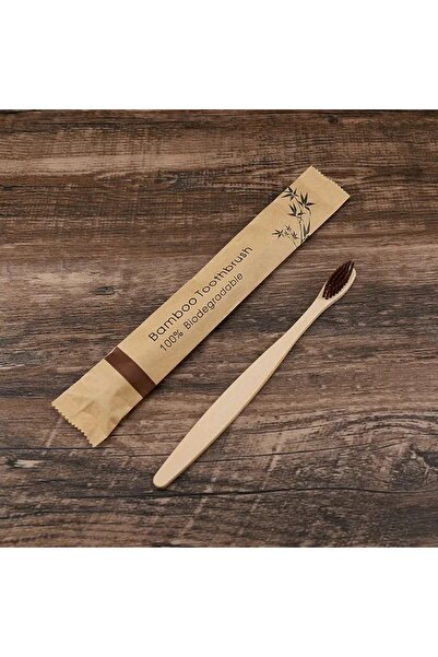 Choice 50Pcs Brown 50Pcs Natural Bamboo Toothbrush Wood Toothbrushes Soft Bristles Fiber Teeth Brush Eco-Fr