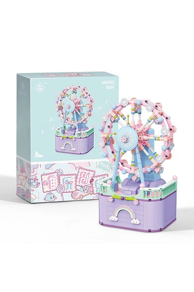 Choice With Box 710 Pcs 3002 Wltoys 3001 874pcs Carousel Music Box Building Blocks Home Decoration Anime Cr