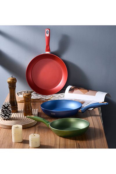 Zass Gourmet Zg-acs 06 Non-stick Die-cast Aluminum Pan Set, Red