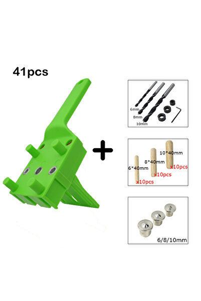 Choice 41 قطعة من مثقاب النجارة باللون الأخضر مقاس 6/8/10 مم، مثقاب خشبي، مثقاب خشبي، منشار ثقب، دليل حفر، مثقاب محلي