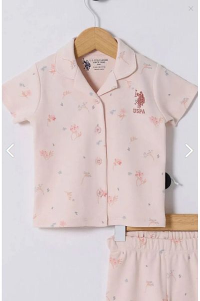 U.S. Polo Assn. U.S.Polo Assn. Usb2354 Powder Pink Girl's Pajama Set