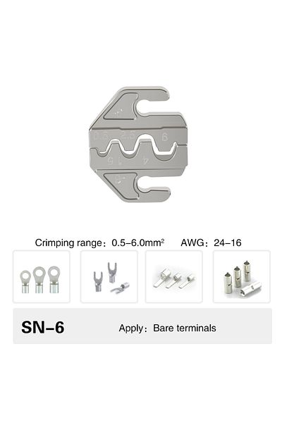 Choice Sn-6 Crimping Tool Pliers Crimp Jaw Set,4mm Slot Jaws,sn-48bs/58b/02c/2546b/2549 /06/x6/06wf/03h,use