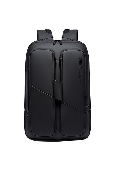 BANGE Unisex backpack for 15.6 inch laptop, breathable back and USB port, BANGE BG7238BK black