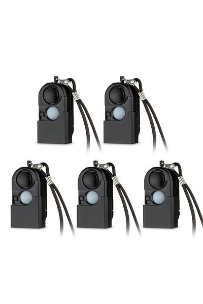 Choice 5 قطع من جهاز إنذار Kerui المحمول كاشف حركة صغير 120 ديسيبل صفارة إنذار SOS LED ضوء إنذار أمان لـ Tr