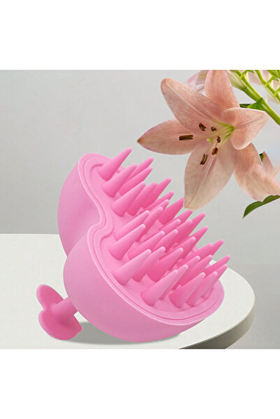 Choice فرشاة شامبو لتدليك فروة الرأس من السيليكون على شكل قلب GJ22-rosered بش...