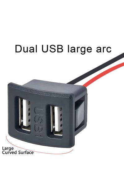 Choice Type 3 Double Layer Usb Female Base Type-c Socket And Female Usb Lamp Charging Socket Power Socket W