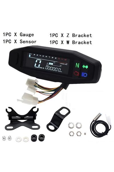 Choice Lavender Universal Digital Motorcycle Speedometer Oil Gauge Tachometer Meters Instrument Cluster Tur