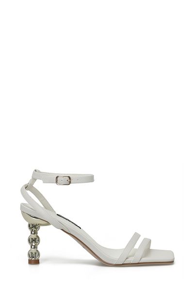 Nine West ANBEA 4FX White Women's Heeled Sandals