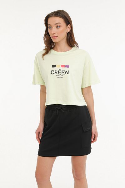 lumberjack Tricou cu mânecă scurtă pentru femei Wl Vanılla 11md1056 Neon Green