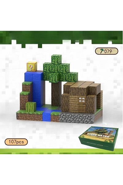 Choice 107pcs Creative Magnetic Building Block Bricks Famous Scene Mine World Architectural Set Children Ed
