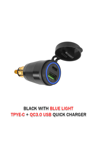 Choice QC 3.0 - Type C QC3.0 Dual USB Charger 12V Power Adapter Hella DIN Soc...