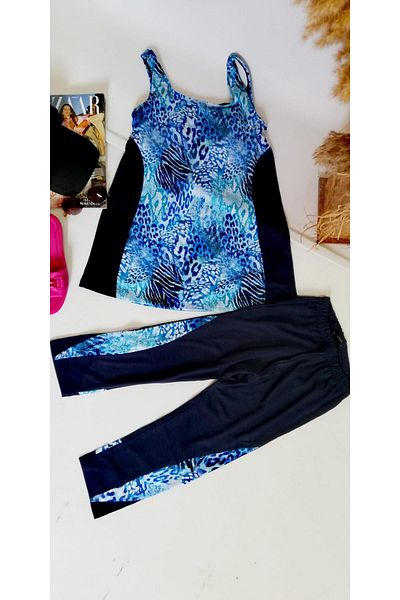 Plistre 2266_Hanging Inner Lining 4/3 Tights 2 Piece Pool/Sea Swimsuit