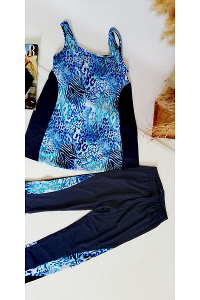 Plistre 2266_Hanging Inner Lining 4/3 Tights 2 Piece Pool/Sea Swimsuit