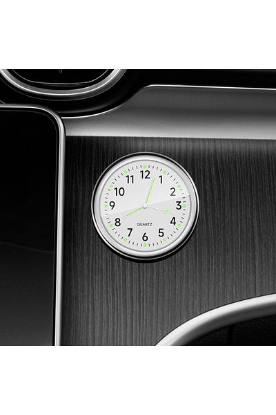 Choice White 1pc Glow Decorative Clock Car Clock Mini Quartz Analog Car Dashboard Time Stick-on Clock Watch