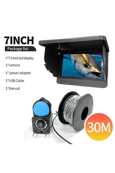 Choice 7 Inch 30 M Portable Fish Depth Finder Water Handheld 1080p 4.3 Inch Lcd Fish Finder Underwater 120°