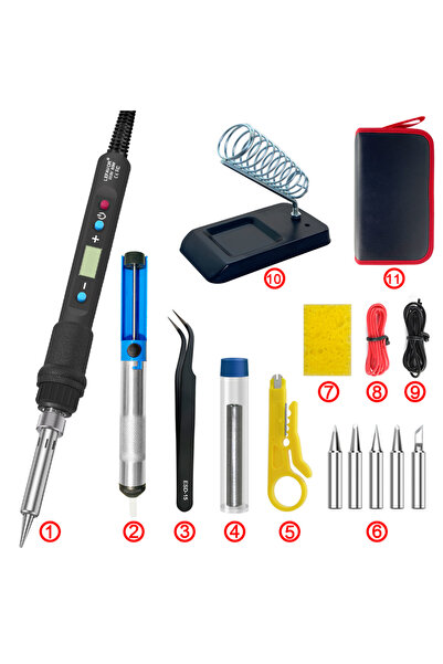 Choice1 110V US PLUG 936H SET2 LF 80W Digital display soldering iron welding ...
