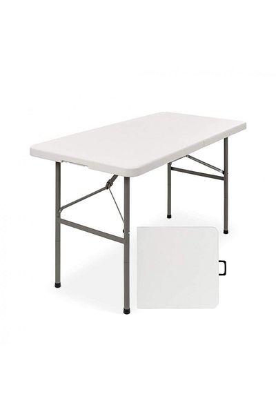 Generic Zone HQ-Z122 White Foldable Fiber Table, Easy to Carry and Store, 60*122cm