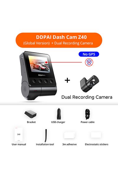 Choice No Tf Card Z40 Dual Ddpai Z40 Dash Cam Car Camera Recorder Sony Imx335 1944p Hd Video Gps Tracking 3