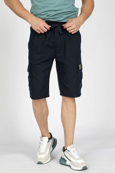 Lee Cooper Мъжки къси панталони Newso от 100% памучна тъкан, тъмносини