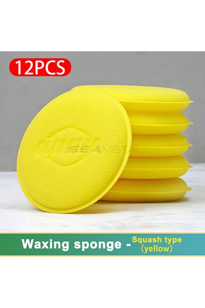 Choice Yellow 12pcs Seametal 12pcs Car Waxing Polishing Sponge High Density Foam Sponge Wax Applicator Car