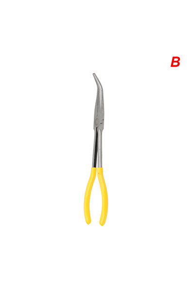 Choice1 كماشة ذات أنف طويل للغاية DIY ذات طرف منحني مستقيم أدوات ميكانيكية أد...