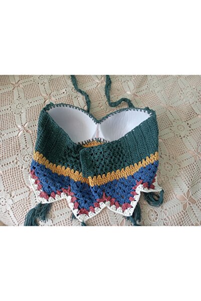 El örgüsü Ydr Design Hand Knitted Bustier