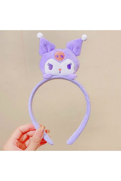Miniso Kuromi Cute Sanrio Cinnamoroll Plush Doll Headband My Melody Kuromi Kawaii Anime Hair Accessories Ca