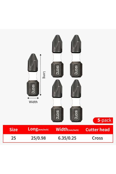 Choice 5pcs 5-20pcs Tungsten Steel Strong Magnetic Coil Electric Screwdriver With Cross Head Electric Screw