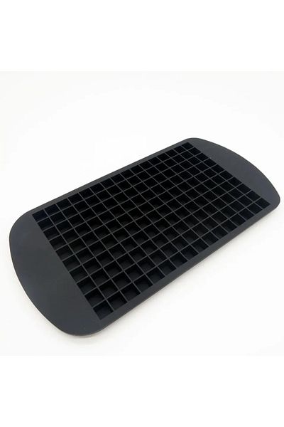 Choice Black 160 Grid Mini Silicone Ice Tray Ice Cubes Foldable Ice Mold Ice Breaker Ice Grid Tray Small Sq