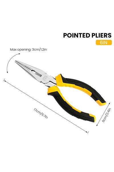 Choice 2036 Airaj 6/8 Inch Wire Pliers Sharp Large Opening Stripping Pliers Industrial Grade Multifunctiona
