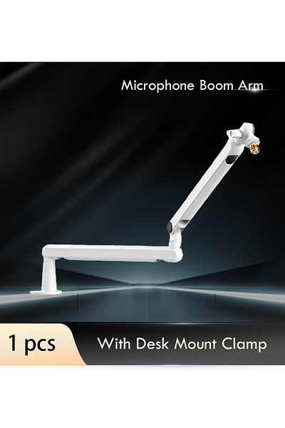 Choice Bm88w Fifine Microphone Boom Arm, Adjustable Low Profile Mic Arm With Desk Mount Clamp,cable Storage