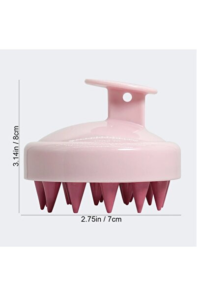 Choice فرشاة شامبو من السيليكون الوردي، رأس فرشاة تدليك فروة الرأس، مشط تدليك...