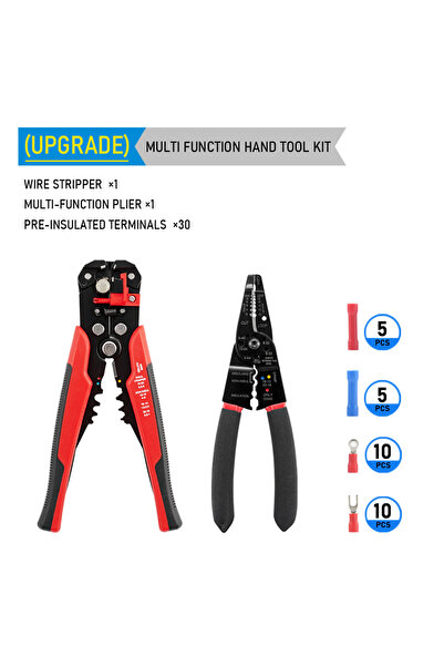 Choice طقم ترقية أداة أسلاك كهربائية احترافية، أداة تجريد أسلاك الكابلات، أداة قص وتجعيد، أداة ضغط أوتوماتيكية