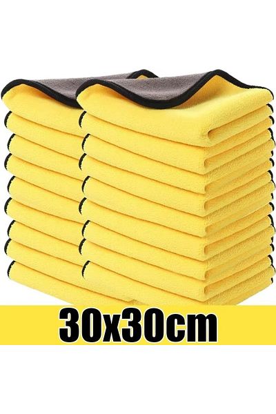 Choice 20pcs 30x30cm Wholesale Double Sides Car Microfiber Cloths Super Absorbent Washing Drying Cleaning T