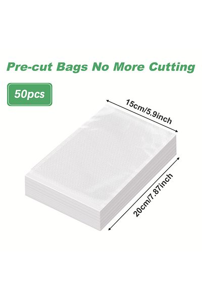 Choice 50pcs 15x20cm 50pcs/lot Kitchen Vacuum Bags For Food Vacuum Sealer Packing Machine Food Storage Bag