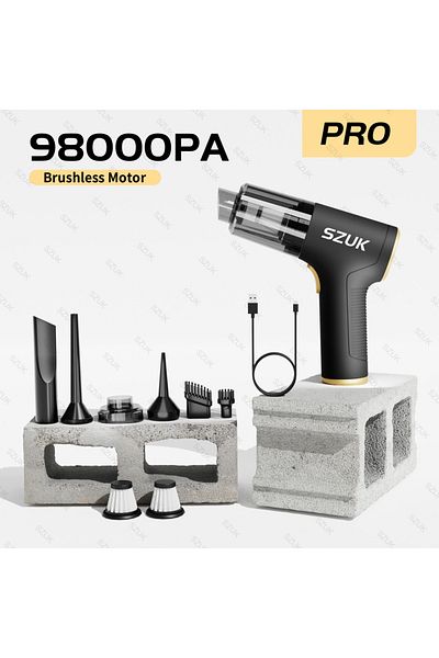 szuk Pro 2hapa Mini Car Vacuum Cleaner Portable Wireless Handheld Cleaner for Home Appliance Poweful Clea